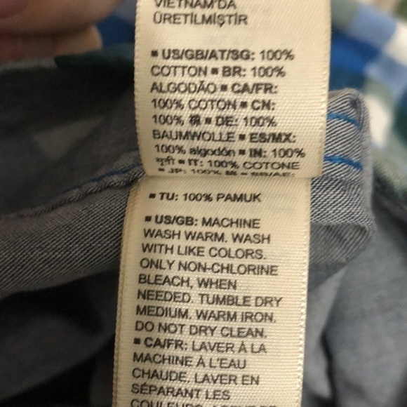 Good Threads blue plaid button down, NWT, XXL - Picture 6 of 7